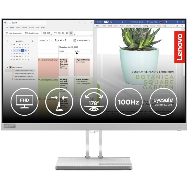 Lenovo L-Series 24 inch (60.45cm) FHD Ultraslim Monitor| 100…