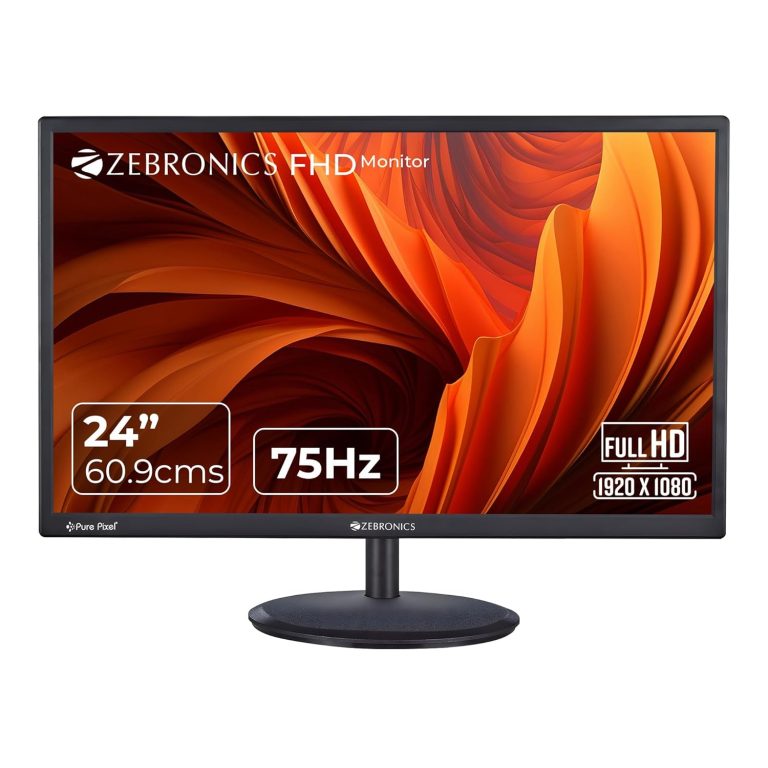 ZEBRONICS PA124 24″ LED Monitor, 75Hz Refresh Rate, HDMI, VG…