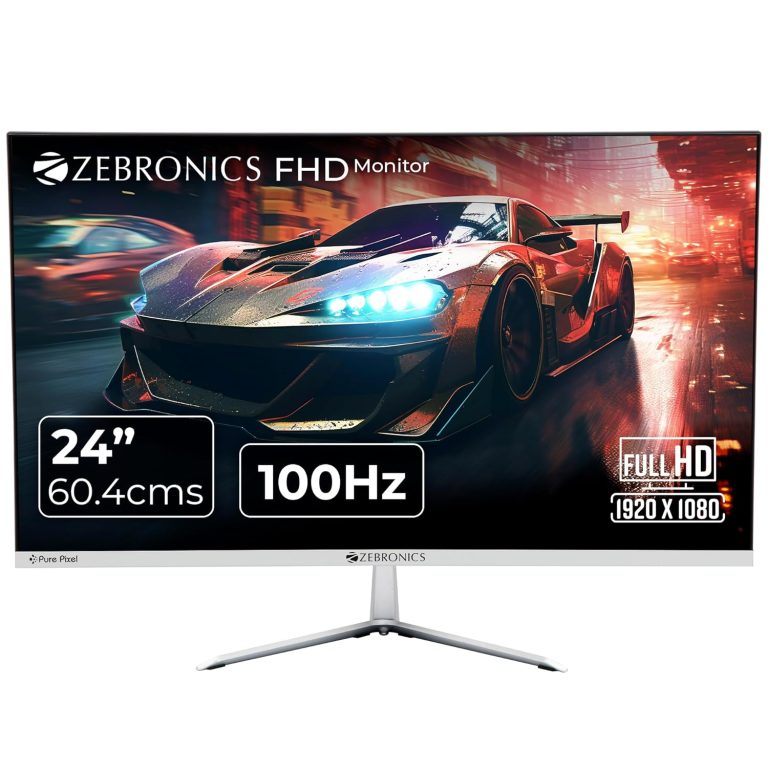 ZEBRONICS A24FHD LED Monitor, 24 inch (60.96cm), 250 nits, 1…
